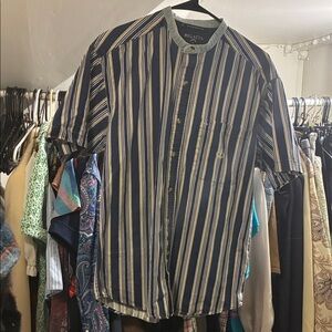 Regatta Navy Striped Men's Casual Shirt